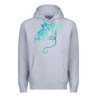 Heather Grey hawaii tribal manta ray hawaiian shirt shark lover t shirt Premium Hoodie - linhVisuals