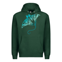 Sports Green hawaii tribal manta ray hawaiian shirt shark lover t shirt Premium Hoodie - linhVisuals