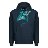 Navy hawaii tribal manta ray hawaiian shirt shark lover t shirt Premium Hoodie - linhVisuals