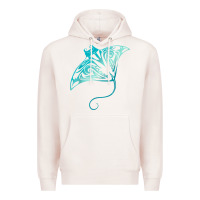 Pale Pink hawaii tribal manta ray hawaiian shirt shark lover t shirt Premium Hoodie - linhVisuals