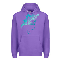 Purple hawaii tribal manta ray hawaiian shirt shark lover t shirt Premium Hoodie - linhVisuals