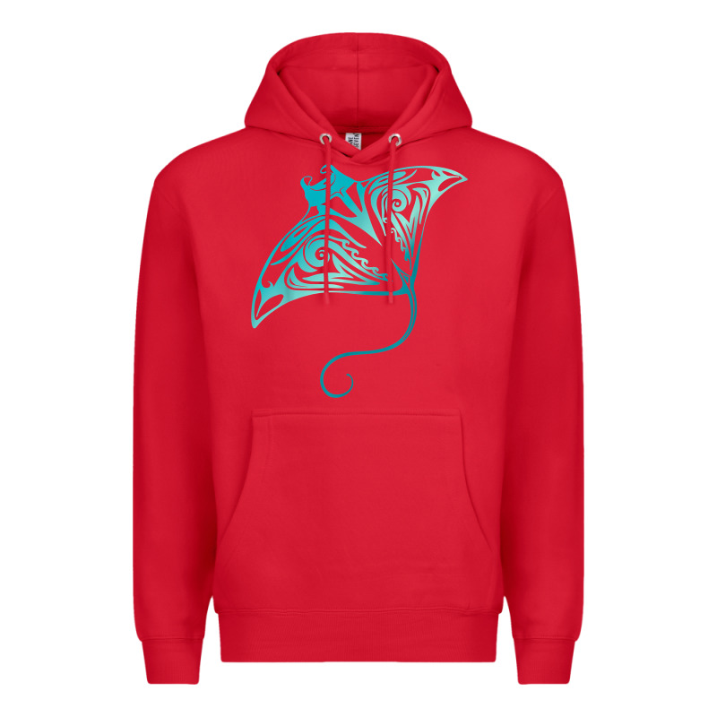 Hawaii Tribal Manta Ray Hawaiian Shirt Shark Lover T Shirt Premium Hoodie by linhVisuals | Teevron