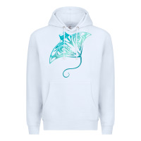 White hawaii tribal manta ray hawaiian shirt shark lover t shirt Premium Hoodie - linhVisuals