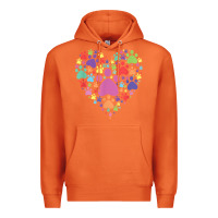 Carrot heart paw print dog cat lover valentines day t shirt Premium Hoodie - linhVisuals