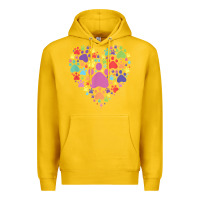 Lemon heart paw print dog cat lover valentines day t shirt Premium Hoodie - linhVisuals