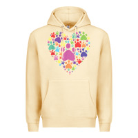 Pina Colada heart paw print dog cat lover valentines day t shirt Premium Hoodie - linhVisuals