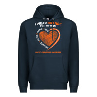 Navy i wear orange for my mom ms multiple sclerosis awareness t shirt Premium Hoodie - linhVisuals