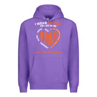 Purple i wear orange for my mom ms multiple sclerosis awareness t shirt Premium Hoodie - linhVisuals