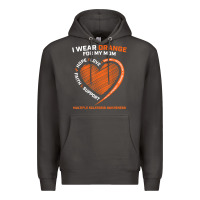 Smoke i wear orange for my mom ms multiple sclerosis awareness t shirt Premium Hoodie - linhVisuals