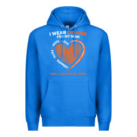 True Royal i wear orange for my mom ms multiple sclerosis awareness t shirt Premium Hoodie - linhVisuals