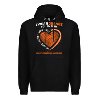 Black i wear orange for my mom ms multiple sclerosis awareness t shirt Premium Hoodie - linhVisuals