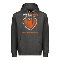 Charcoal Heather i wear orange for my mom ms multiple sclerosis awareness t shirt Premium Hoodie - linhVisuals