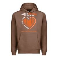 Chestnut i wear orange for my mom ms multiple sclerosis awareness t shirt Premium Hoodie - linhVisuals