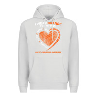 Dove Grey i wear orange for my mom ms multiple sclerosis awareness t shirt Premium Hoodie - linhVisuals
