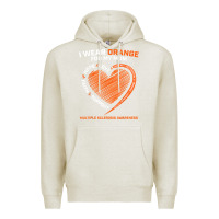 Oatmeal Heather i wear orange for my mom ms multiple sclerosis awareness t shirt Premium Hoodie - linhVisuals