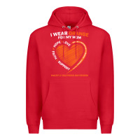 Red i wear orange for my mom ms multiple sclerosis awareness t shirt Premium Hoodie - linhVisuals