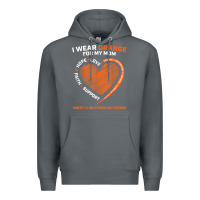 Rock i wear orange for my mom ms multiple sclerosis awareness t shirt Premium Hoodie - linhVisuals