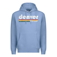 Colony Blue denver colorado vintage 70's 80's retro style men women t shirt Premium Hoodie - linhVisuals