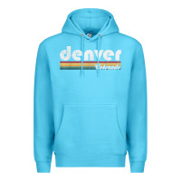 Ocean Blue denver colorado vintage 70's 80's retro style men women t shirt Premium Hoodie - linhVisuals