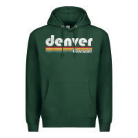 Sports Green denver colorado vintage 70's 80's retro style men women t shirt Premium Hoodie - linhVisuals