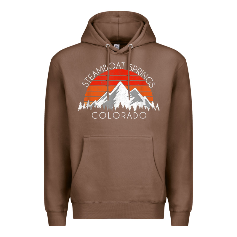 Retro Vintage Steamboat Springs Colorado Distressed T Shirt Premium Hoodie by linhVisuals | Teevron