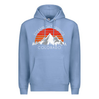 Colony Blue retro vintage steamboat springs colorado distressed t shirt Premium Hoodie - linhVisuals