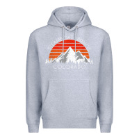 Heather Grey retro vintage steamboat springs colorado distressed t shirt Premium Hoodie - linhVisuals