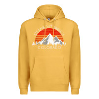 Mustard retro vintage steamboat springs colorado distressed t shirt Premium Hoodie - linhVisuals