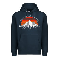 Navy retro vintage steamboat springs colorado distressed t shirt Premium Hoodie - linhVisuals