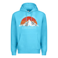 Ocean Blue retro vintage steamboat springs colorado distressed t shirt Premium Hoodie - linhVisuals