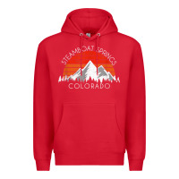 Red retro vintage steamboat springs colorado distressed t shirt Premium Hoodie - linhVisuals