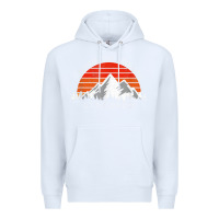 White retro vintage steamboat springs colorado distressed t shirt Premium Hoodie - linhVisuals