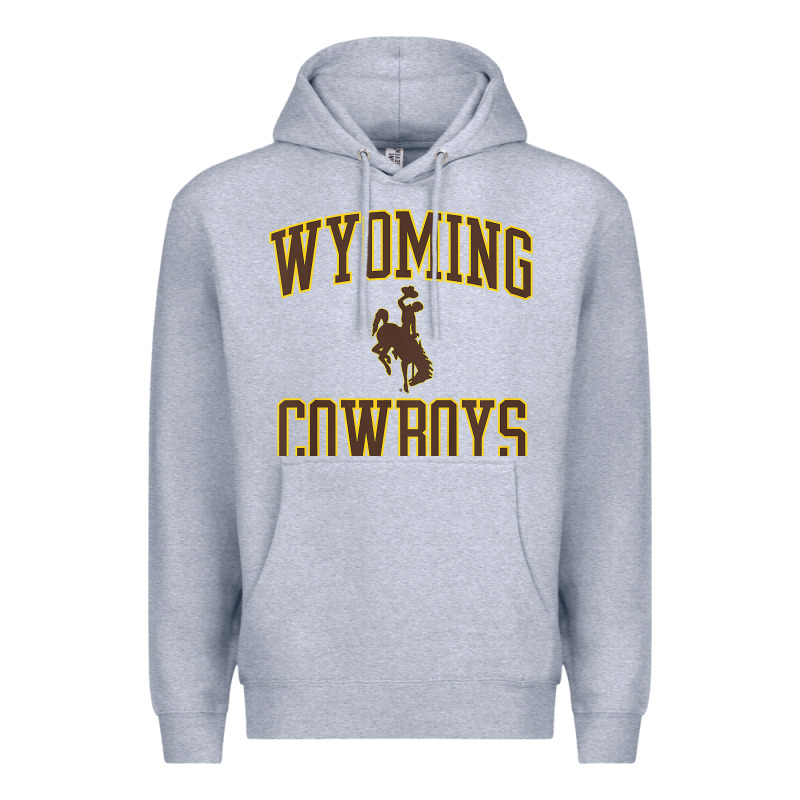 Kids Wyoming Cowboys Apparel Gameday Arch Over Cowboys T Shirt Premium Hoodie by linhVisuals | Teevron