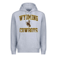 Heather Grey kids wyoming cowboys apparel gameday arch over cowboys t shirt Premium Hoodie - linhVisuals