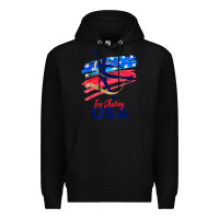 Black ice skating dance support the team tshirt usa flag t shirt Premium Hoodie - linhVisuals