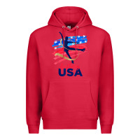 Cardinal ice skating dance support the team tshirt usa flag t shirt Premium Hoodie - linhVisuals