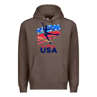 Coffee ice skating dance support the team tshirt usa flag t shirt Premium Hoodie - linhVisuals