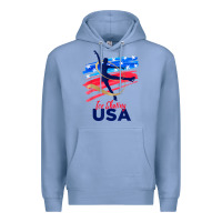 Colony Blue ice skating dance support the team tshirt usa flag t shirt Premium Hoodie - linhVisuals