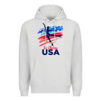 Dove Grey ice skating dance support the team tshirt usa flag t shirt Premium Hoodie - linhVisuals