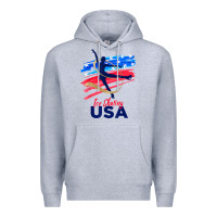 Heather Grey ice skating dance support the team tshirt usa flag t shirt Premium Hoodie - linhVisuals