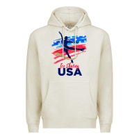 Oatmeal Heather ice skating dance support the team tshirt usa flag t shirt Premium Hoodie - linhVisuals