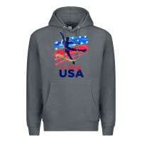 Rock ice skating dance support the team tshirt usa flag t shirt Premium Hoodie - linhVisuals