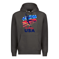 Smoke ice skating dance support the team tshirt usa flag t shirt Premium Hoodie - linhVisuals