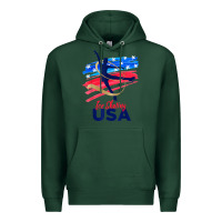 Sports Green ice skating dance support the team tshirt usa flag t shirt Premium Hoodie - linhVisuals