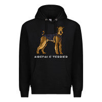 Black airedale terrier crazy dog lover sweatshirt Premium Hoodie - linhVisuals