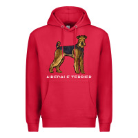 Cardinal airedale terrier crazy dog lover sweatshirt Premium Hoodie - linhVisuals