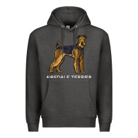 Charcoal Heather airedale terrier crazy dog lover sweatshirt Premium Hoodie - linhVisuals