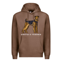 Chestnut airedale terrier crazy dog lover sweatshirt Premium Hoodie - linhVisuals