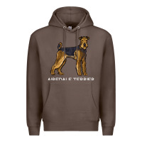 Coffee airedale terrier crazy dog lover sweatshirt Premium Hoodie - linhVisuals