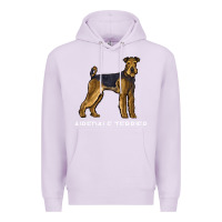 Lilac airedale terrier crazy dog lover sweatshirt Premium Hoodie - linhVisuals
